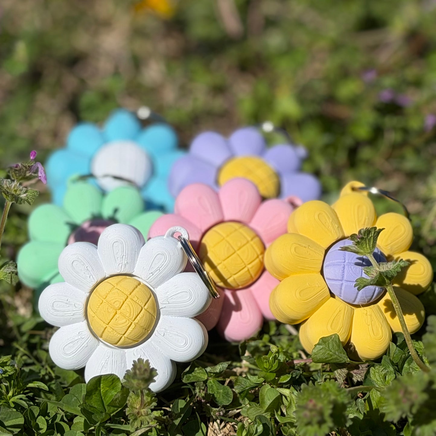 Flower Clicker Keychain